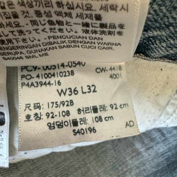 👖 Men’s Levi’s size 514 Denim Blue Jeans Size 36 X 32 - Picture 4 of 11